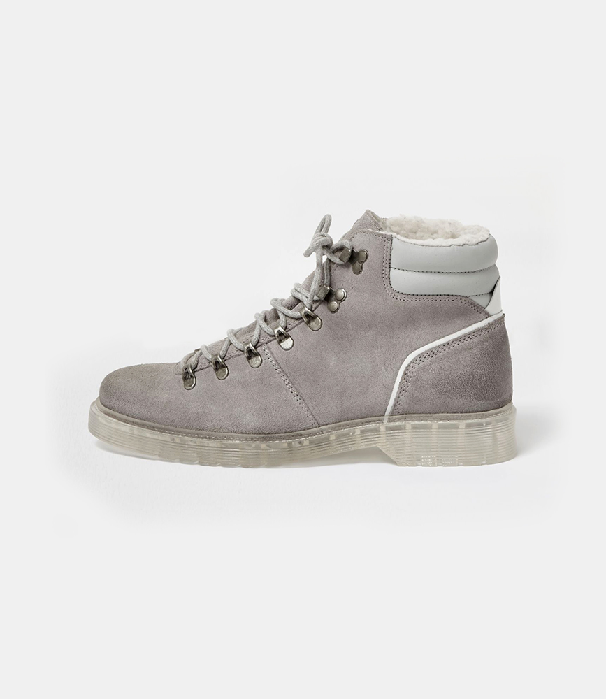 Suede hiking boots